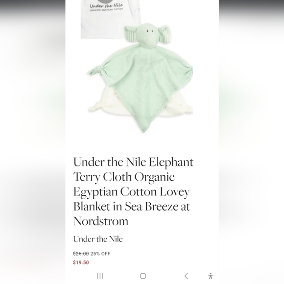 Copy - UNDER THE NILE Elephant, giraffe, and bunny stuffy’s  nwt, green - Picture 11 of 11